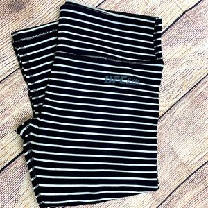 Black and White UFC athletic crop pants